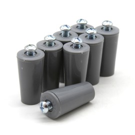 DOJA Barcelona Roller shutter stopper, pack of 8, blind stopper, grey, length 60 mm, PVC, roller blind replacement parts, blind accessories, blind stopper, stop for roller shutters