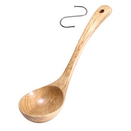 kicoriya Wooden Ladle Ladle Size Selectable with S Hook (Large)