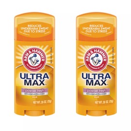 2 Pack Arm & Hammer Ultramax Anti Perspirant Deodorant Powder Fresh 2.6Oz Each