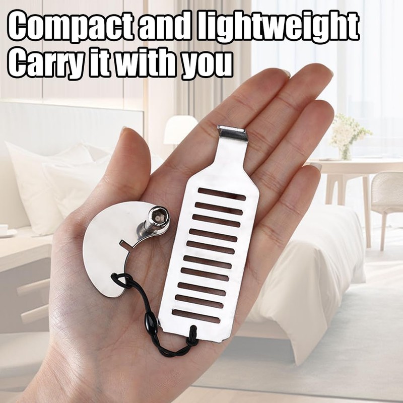 Kiwinvou Portable Door Lock for Trave, 2 Pack Improved Travel