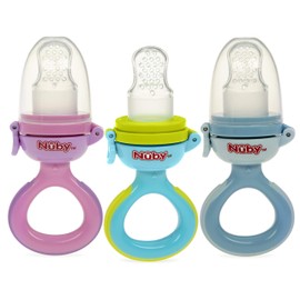 Luv N Care/NUBY Nuby Twist N' Feed Infant First Foods Feeder with Hygienic Cover: 10M+, Colors May Vary, Multi