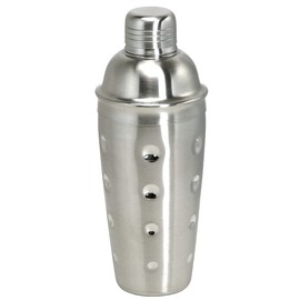 Cocktail Shaker Set of 3 Stainless Steel with Strainer 750 ml Matt with Recessed Grip