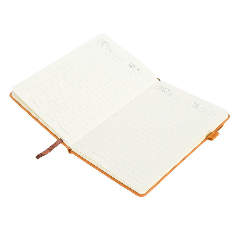 A5 Lined Notebook Portable PU Leather Hardcover Notebook with Elastic