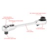Qiilu 1/4 Inch Rachet Wrench by 5 QuickRelease Composite Offset