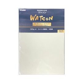 Muse WAP-NW A4 Watercolor Paper, A4 Size Sheet Pack, Watson A4, 10.6 oz (300 g), Pack of 10