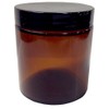 Product Hut 8 Ounce Amber Glass Straight Sided Jars with