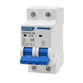CHENGPI DC Isolator Switch, 2P DC Miniature Circuit Breaker DC1000V 10A, Photovoltaic Circuit Breaker for PV System, PV Isolator Switch Can Be Mounted on 35 mm DIN Rail Mounting