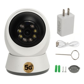 Home Security Camera 1080P WiFi PTZ Camera with 360 Degree Rotation HD Night Vision Camera 2 Way Audio Motion Detection 100‑240V US Plug