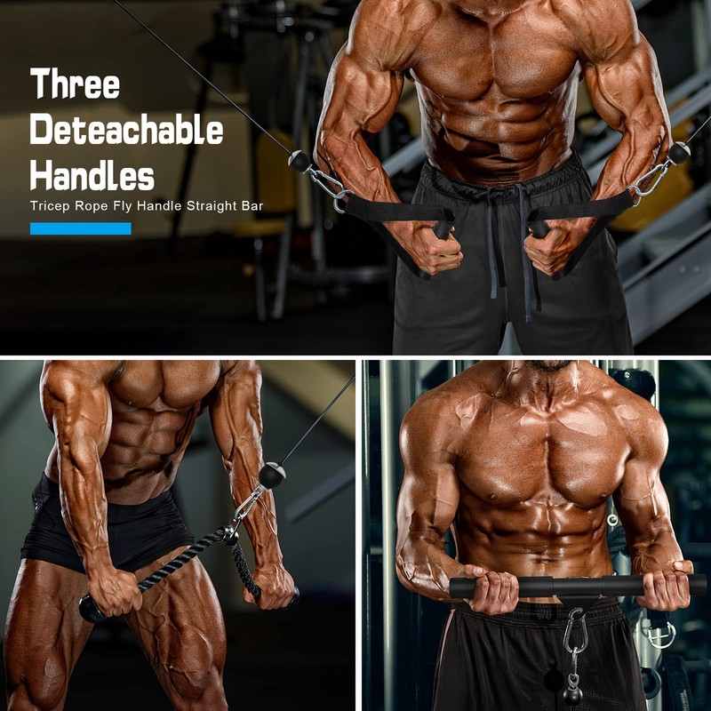 SERTT Weight Cable Pulley System Gym, Upgraded Cable Pulley Attachments