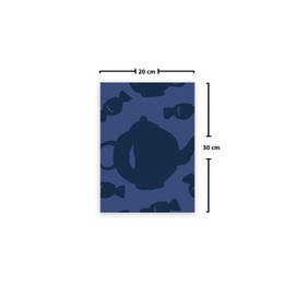 Le Jardin du Lin Printed Cotton Bags with Drawstring, Shopping Bag, Cloth Bag, Vegetable Bag, Reusable, Eco-Friendly, Multi-Purpose, Foldable, Size: 20 x 30 cm