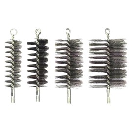 Stove Pipe Brush, 4 Pieces Heating Boiler Brush, Durable Heating Boiler Brush, Fireplace Brush Rod Set, Chimney Brush for Cleaning Chimneys, Boiler, Pipeline (30 mm, 50 mm, 80 mm, 110 mm)