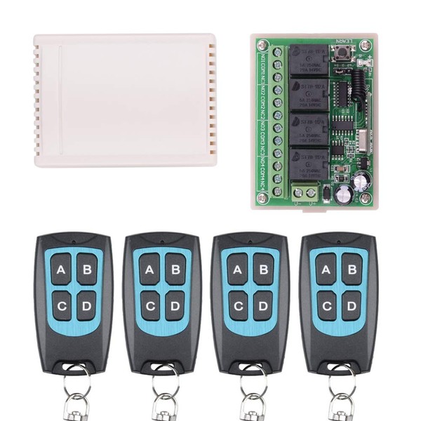 DC 12V RF Wireless Relay Remote Control Switch, 10A Universal