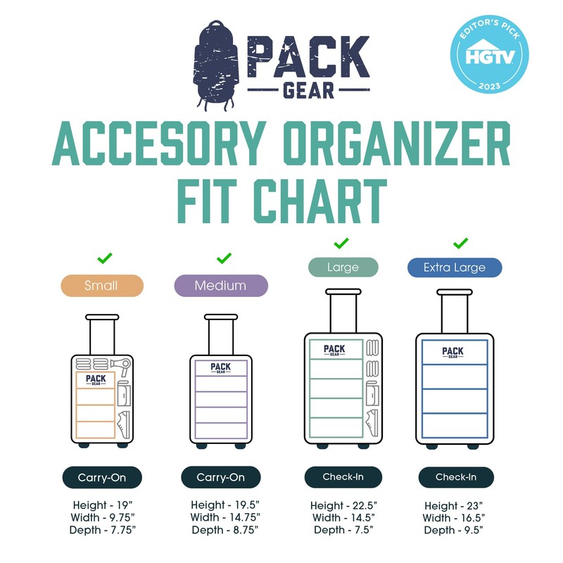 Pack Gear Hanging Mesh Organizer – Durable Elastic Pockets Designed