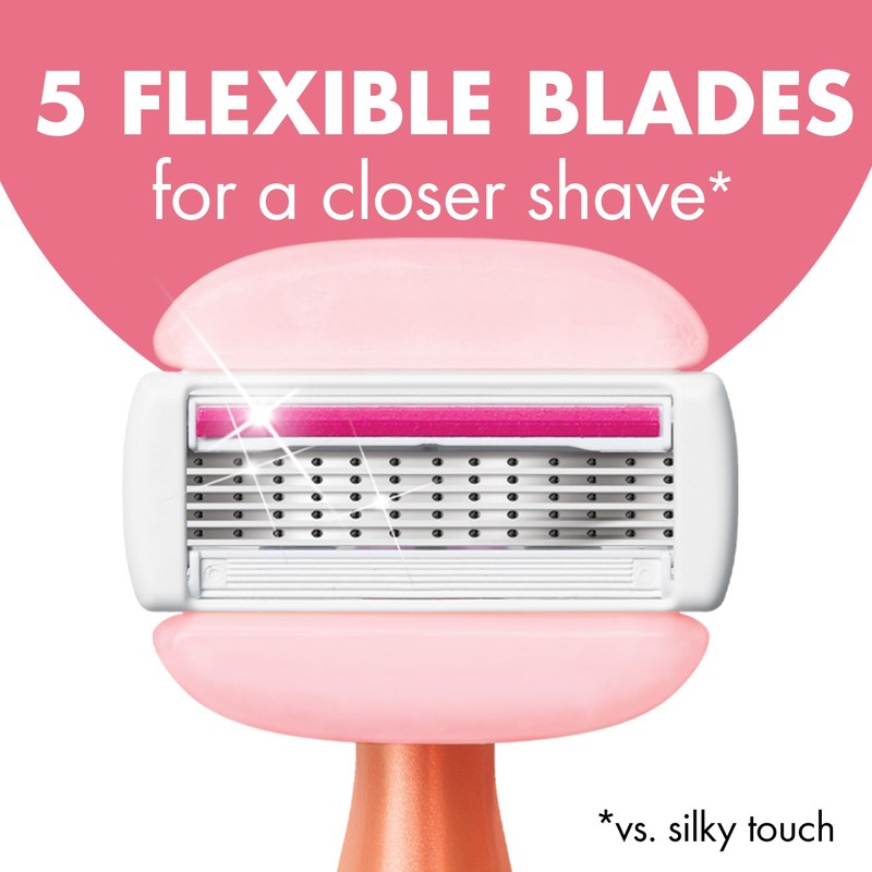 BIC Soleil Glide Disposable Razors for Women, 5 Blades With