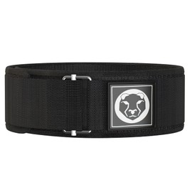 Mammal Strength Weight Lifting Belt, Comfortable Back Support, Automatic Locking 4 Inch Fitness Belt for Powerlifting, Cross Training, Deadlifts and Squats, Black, Medium