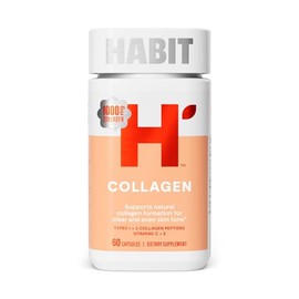 Suplemento de colágeno Habit (60 cápsulas) – New Look, 2000 mg de péptidos de colágeno, vitamina C y vitamina E, salud de la piel, antioxidantes, sin 