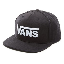 Vans Men's Snapback Hat, (Drop V) Black/White, One Size