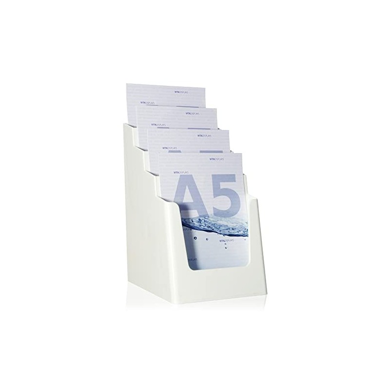 DIN A5 table brochure stand with four levels, flyer stand,
