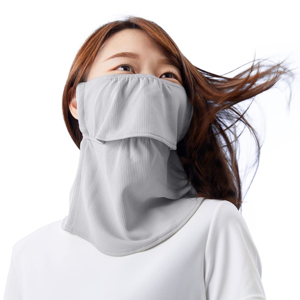 Marufuku Yakenu Standard Face Mask, UV Protection Mask, grey