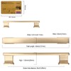 Amerdeco 20 Pack Brushed Brass Cabinet Pulls 5 Inch(128mm) Hole