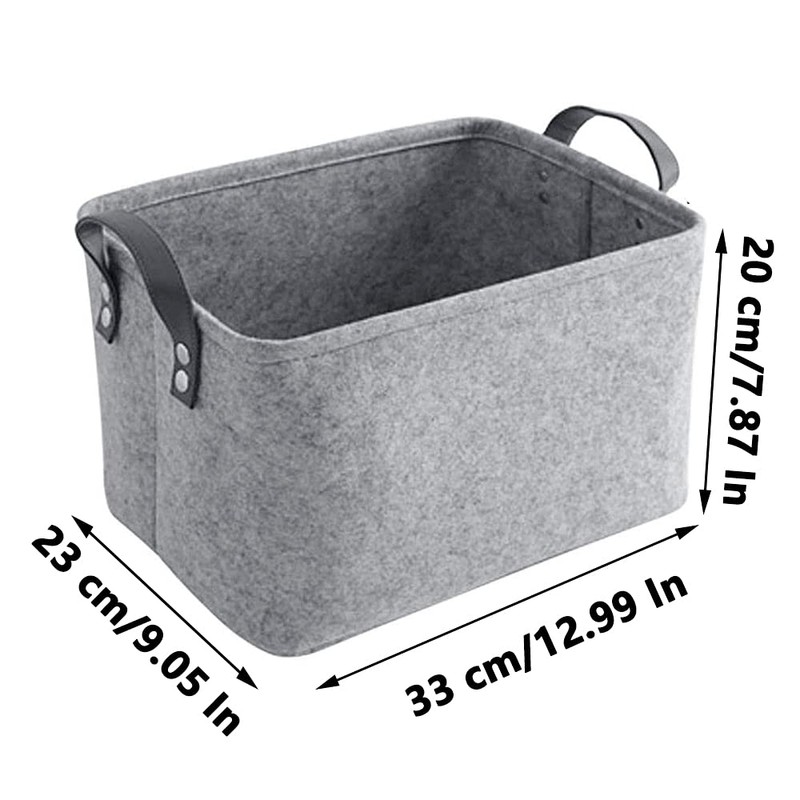 Ritte Storage Basket, Felt Storage Basket, Foldable Storage Box, Storage