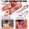 2Pcs Rib Membrane Removal Tools, Rib Prep Tool, Stainless Steel