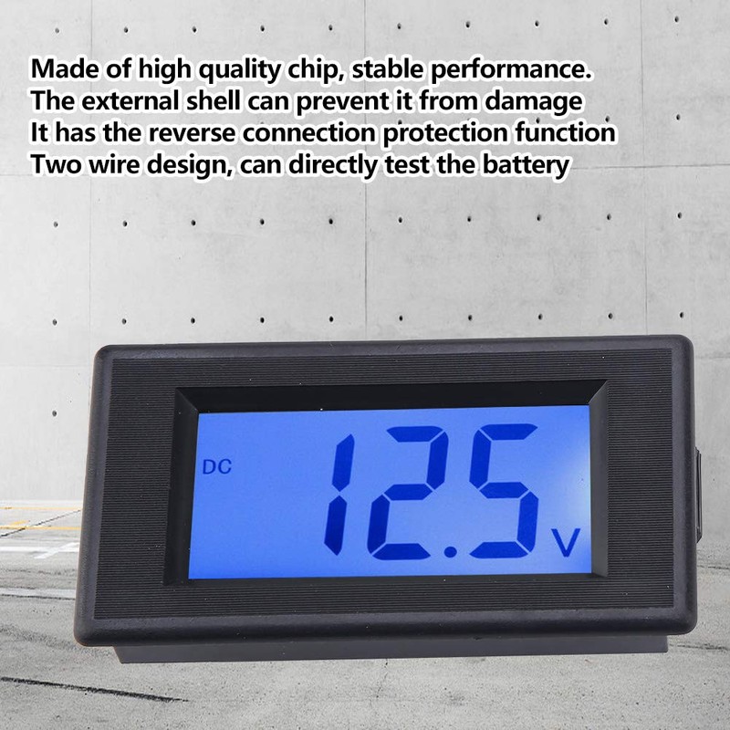 QANYEGN Digital Display Voltage, Two Wire LCD Voltmeter, Voltage Monitor
