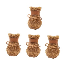 Kisangel 3sets Dog Shoes Winter Warm and Protective Pet Boots Skid Outdoor Paw Cover 4pcs*3