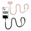 2 Correa Para Celular Cuerpo Cruzado Ajustable Negro+rosa