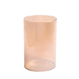KETE Colored Glass Cylinder Candle Holder Bottomless Borosilicate Glass Globe Lamp Shade Replacement (AMBER,3x4)