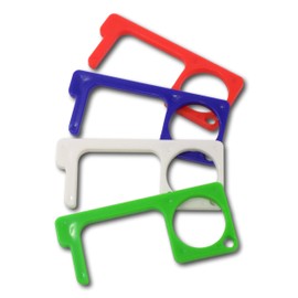 Minder Non-Contact Contactless Contact Free No Touch Door Drawer Opener Key - Perfect for Opening Shared Doors and Drawers or Pushing Buttons on Elevators, Card or Cash Machines (Mixed 4 Pack)