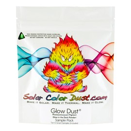 Glow Dust Sample Pack, Invisible Glow in The Dark Powder, Charges with Light, Glows for Hours