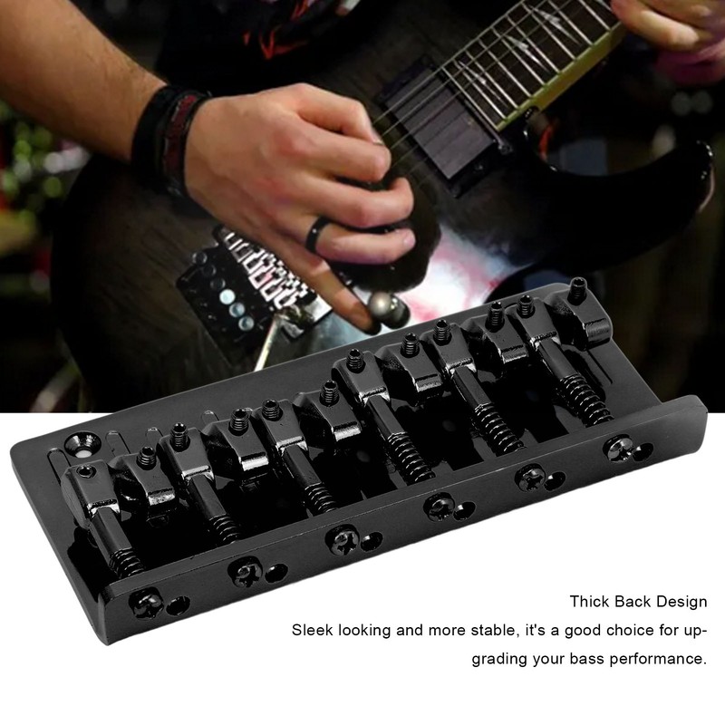 Bass Bridge Zinc Alloy Fixed Type 6 String Electric Bass