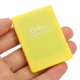 Pomya Memory Card FMCB McBoot 64MB V1.966 for Console Games SonyPlaystation2, External Data Storage Card High Speed Video Games for Standard and Slim Line (Yellow)