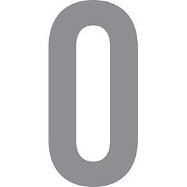 ShirtInStyle Number SK film, from 2-50 cm height, number plate, boat number, rubbish bin, front door, houses, numbers, cabinet, door, room, doors, house number, number 0-36 cm, colour: silver