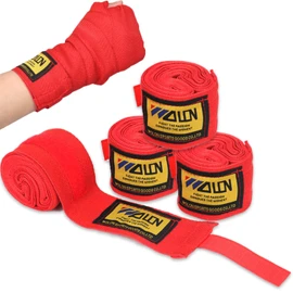Vendas para Boxeo, Vendas Elásticas de Boxeo, Ringside Vendas para Boxeo, Vendas de Mano Elasticas para Protección, Protección de Muñecas y Nudillos, Boxeo, Kickboxing, Muay Thai, Lucha (Rojo)