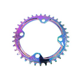 DJC Bike Chainring 104BCD Round 30t 32t 34t 36t 38t 40t 42t 44t 46t 48t 50t 52t Tooth Narrow Wide 7/8/9/10/11/12 Speed Ultralight MTB Mountain Bike 104 BCD Chainwheel,03# Round Oilsick,32T