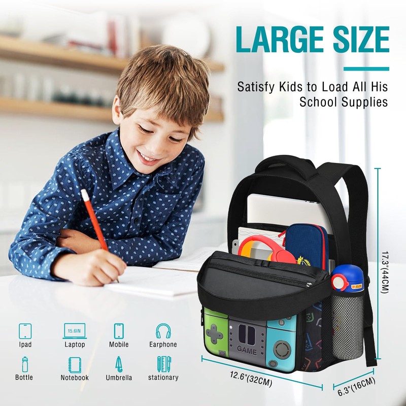 Beaulyn School Backpack For Boys Kids Game School Bag Middle