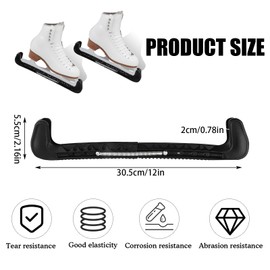 SHUOHONG Blade Protectors, Ice Skates, Adjustable Ice Skate Protectors, Figure Skates Ice Skate Protectors, Accessories Most Ice Skate Sizes (Black)