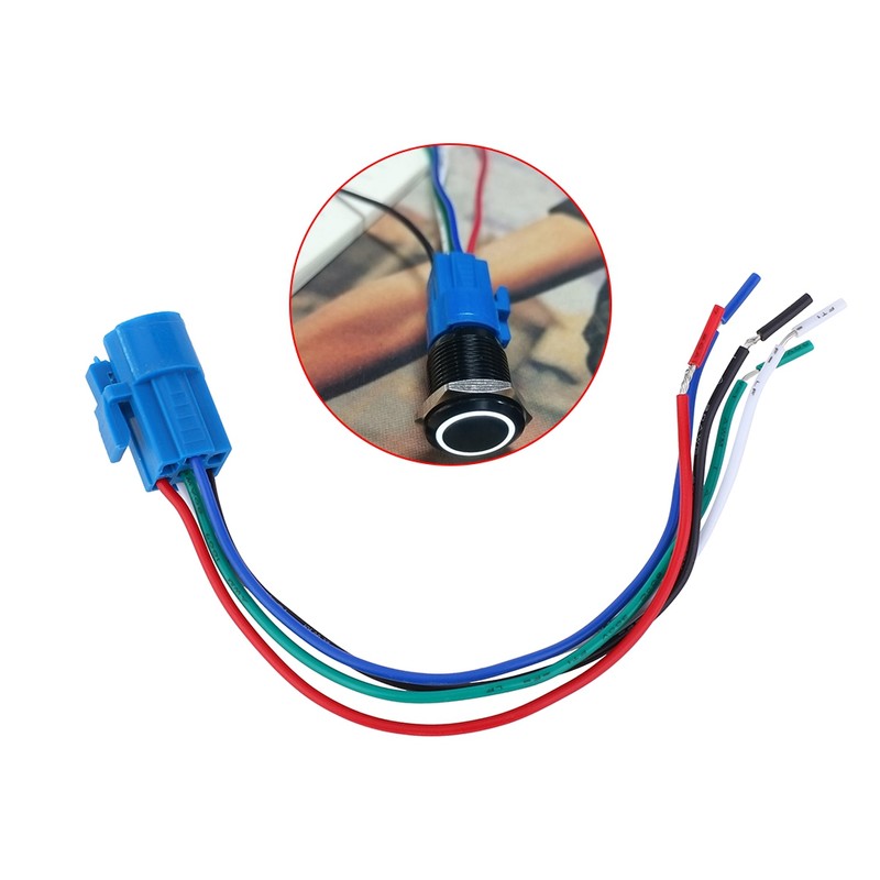 10Pcs Push Button Switch Socket Flame Retardant Plastic Shell Wire