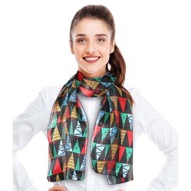 CBC Crown Christmas Tree - Christmas Tree Theme Scarf 13"x 60". Made In Korea (3 Pack - Assorted)
