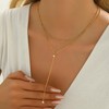 Kyazeo Dainty Lariat Necklace for Women 18K Gold Plated Trendy
