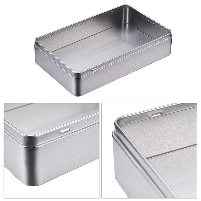 MMBOX 8.5 by 5.3 by 1.9 Inch Silver Rectangular Empty