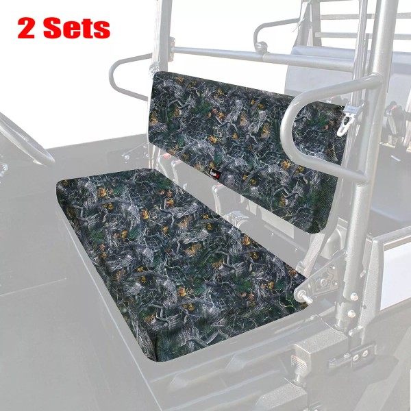 StarknightMT 2 Sets UTV Bench Seat Cover Front&Rear for Kawasaki