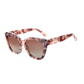ZENOTTIC Polarized CatEye Sunglasses Women: Oversized Square Sunglasses for Woman - Pink Leopard Cat Eye Shades UV400 Protection