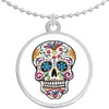 Sugar Skull Round Pendant Necklace