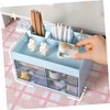 NOLITOY Desk Organizer Multi Transparent Storage Case for Stationery and
