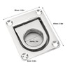 Hatch Pull Handle Stainless Steel 67mm X 56mm Flush Lifting