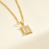 KissYan Men's Initial Letter Pendant Necklace, 14K Gold Plated Square