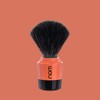 nom Marten Vegan Black Fibre Shaving Brush (Handle: Coral)
